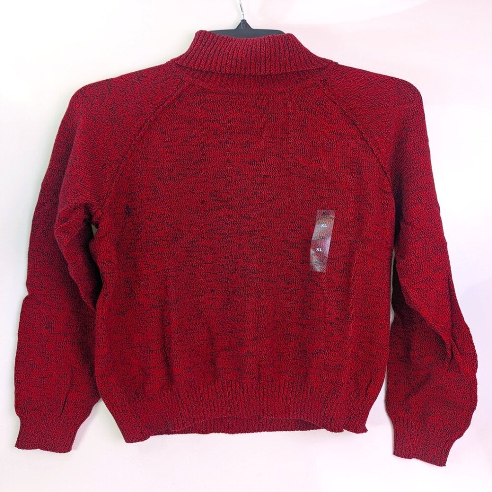 NEW Karen Scott Jersey sweater Turtle Neck -size XL -Color new red amore